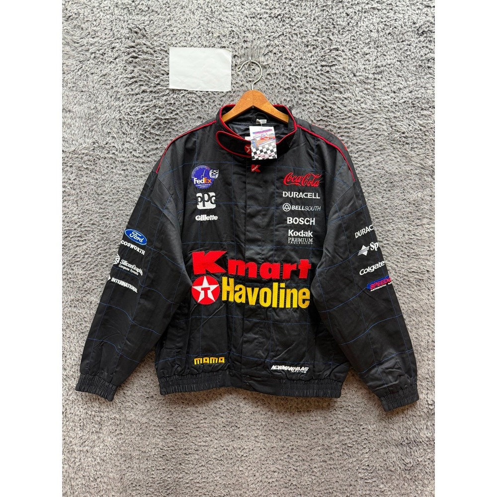 Vintage 1999 Kmart Havoline Newman Haas Racing Drivers Jacket Black Size L NWT